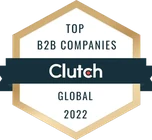 Clutch Top B2B Companies Global 2022 badge