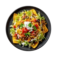 Loaded beef nachos