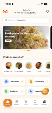 Mealway home screen