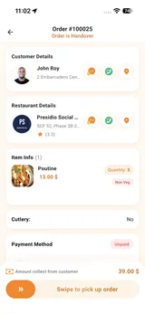 Mealway order details screen