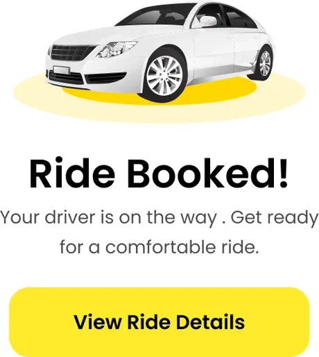 Ride booked confirmation card